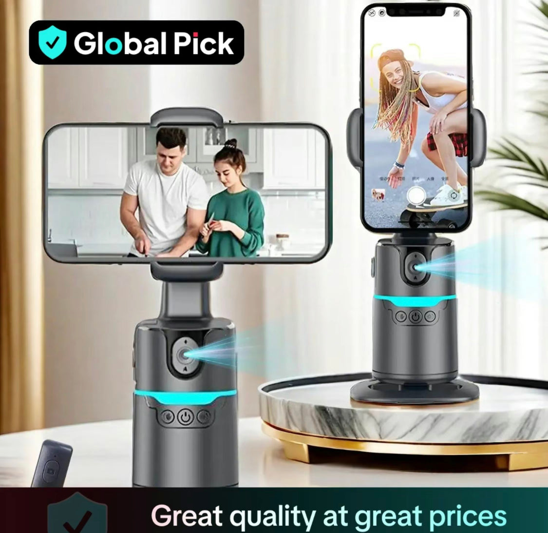 Palo de selfie giratorio 360°