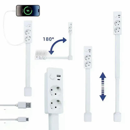 Regleta extensible con múltiples enchufes