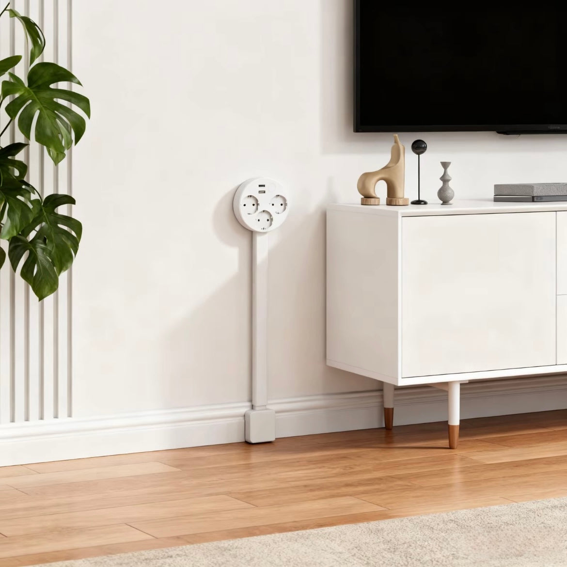 Regleta extensible con múltiples enchufes