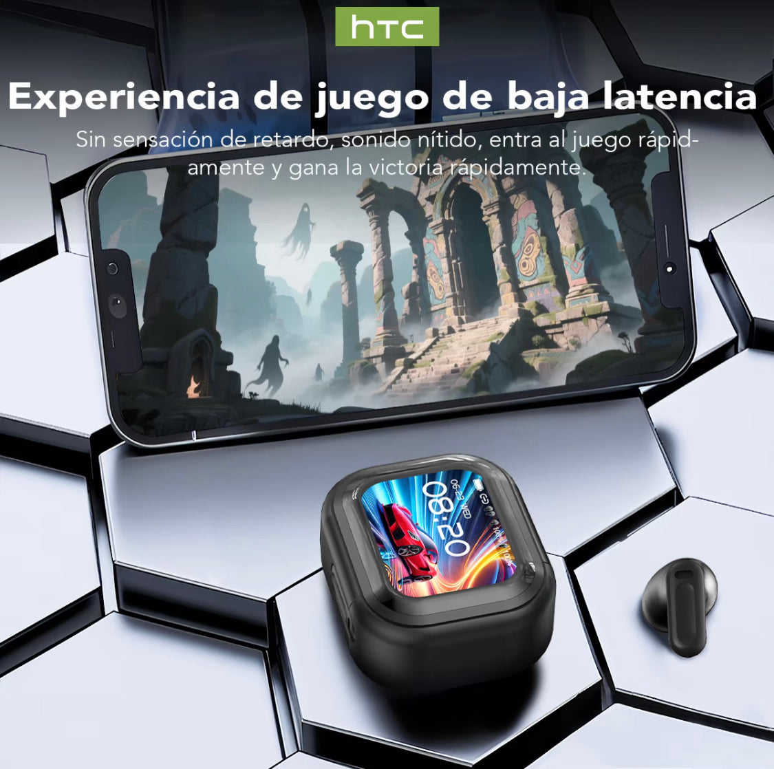 HTC Auriculares intrauditivos NE20 OWS: Sonido claro y ajuste cómodo