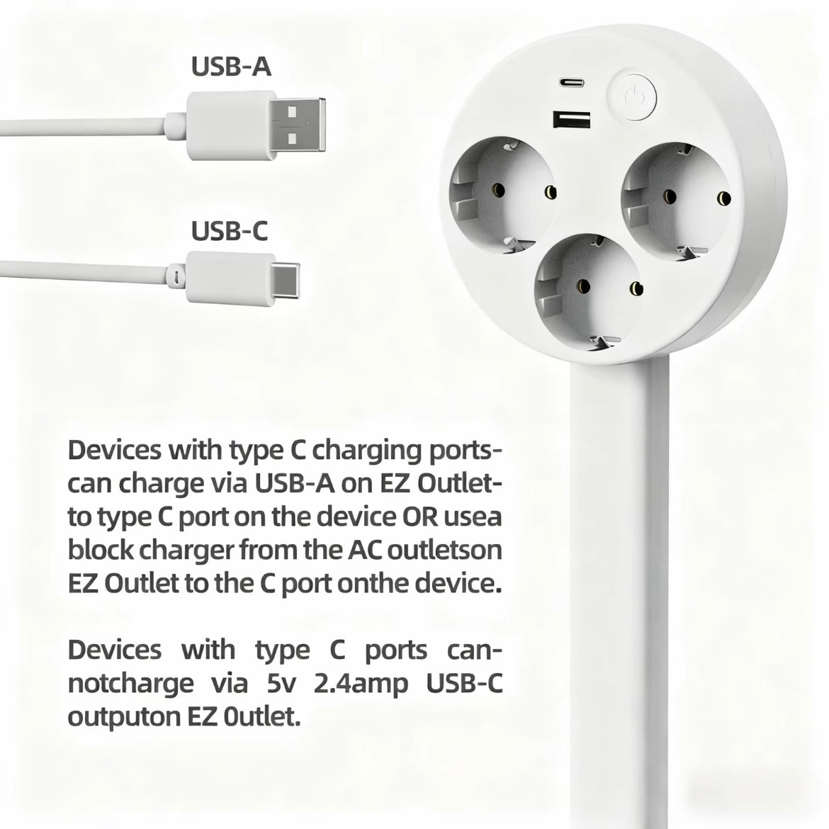 Regleta extensible con múltiples enchufes