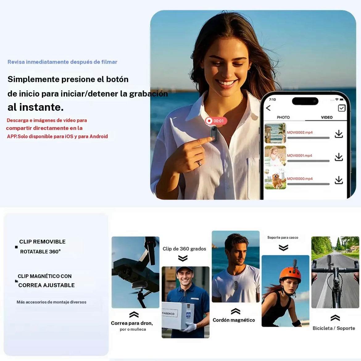 Cámara de acción portátil: compacta, resistente y lista para tus aventuras