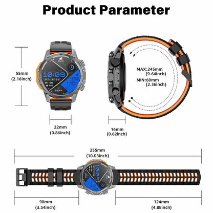 Reloj inteligente redondo de diseño moderno con funciones avanzadas