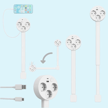 Regleta extensible con múltiples enchufes