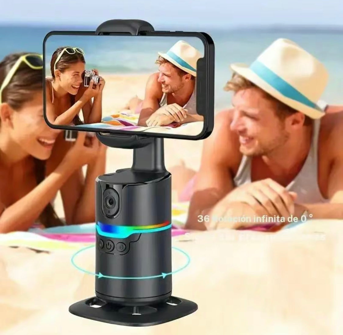 Palo de selfie giratorio 360°