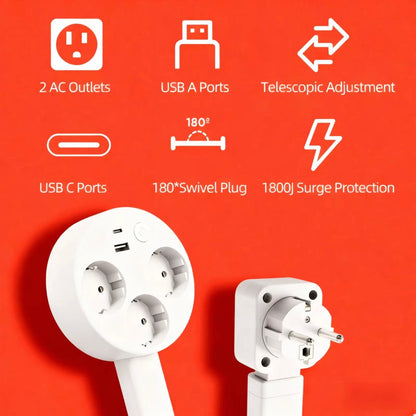 Regleta extensible con múltiples enchufes