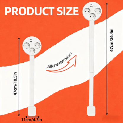 Regleta extensible con múltiples enchufes